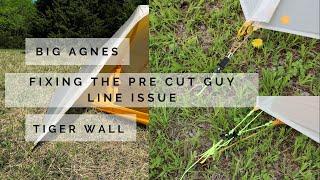 Big Agnes Tiger Wall UL2 adjustable guy line modifications