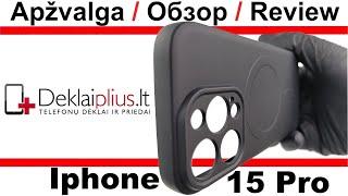 Apple iPhone 15 Pro Soft rubber case with magsafe - black color