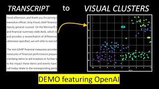 Analyze Earning Transcript with Text clustering - A no-code demo featuring OpenAI