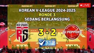  LIVE SEDANG BERLANGSUNG • AI PEPPERS VS RED SPARKS • Ronde 3 • Voli Korea V-LEAGUE 2024 | Megawati