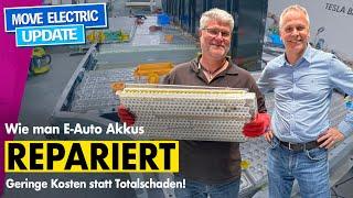 Wie man E-Auto Akkus repariert -  So sieht die Zukunft aus. Tesla Batterie Reparatur bei RPR Motors