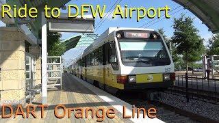 Riding DART Orange Line from Belt Line to DFW Airport Station - Full Trip Experience!