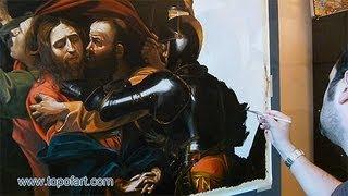 Art Reproduction (Caravaggio - The Betrayal of Christ) Hand-Painted Step by Step