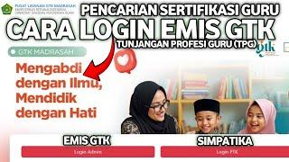 CARA LOGIN EMIS GTK ATAU EMIS PTK UNTUK PENCAIRAN TUNJANGAN PROFESI GURU TAHUN 2025