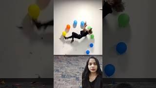 Balloon popping game #tumbling #funny #bellon #jupm #challenge #trampoline #cheer #shorts