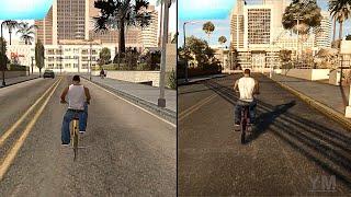 GTA SAN ANDREAS - IV Graphic & GTA IV Retextured Vs Original | Comparison