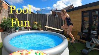 Garden swimming pool fun