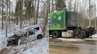 15.12.2024г- «Даже у фуры кабину оторвало». Дальнобойщик устроил смертельное ДТП в Псковской области