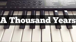 A Thousand Years - Christina Perri | Easy Keyboard Tutorial With Notes (Right Hand)