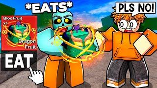 Eating The DRAGON FRUIT Infront of SCAMMERS in Blox Fruits...