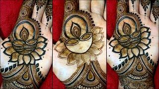 Diwali Mehandi Design || Very Easy Diwali Mehandi Design || Mehandi Artist Komal