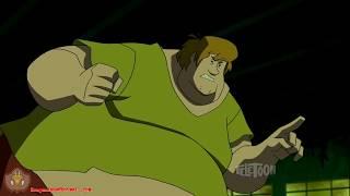 Fat Scooby and Shaggy fighting the glouton demon