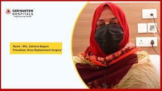 Mrs. Zaheera Begum | Knee Replacement surgery | Germanten Hospital