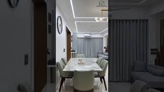 White Acrylic Luxurious Fully Modular Kitchen | Modular Kitchen | Interior Design | #shorts #reels