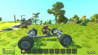 Scrap Mechanic Survival - Tutorial of concept buggy, using steering to alter body roll. - Failed