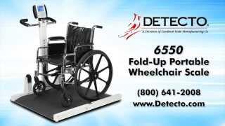 Detecto Digital Portable Fold-Up Wheelchair Scale Operation