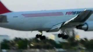 cargo boeing 767  bad  landing at miami runway 9.