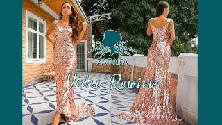 Women  A-line Champagne Sequins Long Prom Party Dress | ZAPAKA