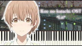 Koe no katachi - "Lit" [ Synthesia piano tutorial ]