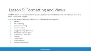 Ms Project Tutorial Series Intro