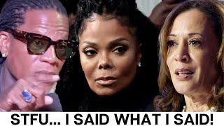 DAMN... DL Hughley DRAGS Janet Jackson Over Kamala Harris Comments, Janet Doubles Down!