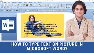 How to type text on picture in Microsoft word?