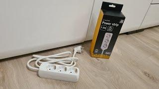 Unboxing DELTACO 3 socket power strip