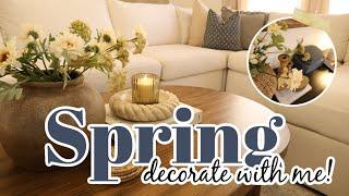 SPRING & EASTER DECORATE WITH ME | Decorating our ️BRAND NEW️ living room for Spring!