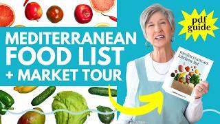 Mediterranean Diet Food List for Beginners + PDF | mediterranean diet shopping at the market