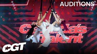 AERIALISTS Trillium Entertainment Create A Beautiful Audition Above The Judges | Canada’s Got Talent