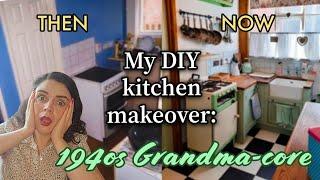 My DIY Kitchen Transformation: Outdated to 1940s/ Grandmacore/ Vintage