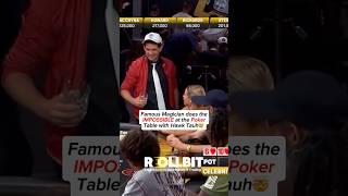 Sleight of Hand playing POKER to fill his DRINK??? #poker #magician  #gambling #casino #money