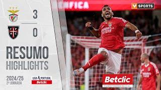 Resumo: Benfica 3-0 Casa Pia  (Liga 24/25 #2)