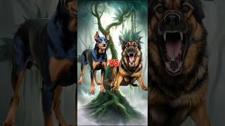 Doberman pinscher dog vs Animals and Jurassic World #animalbattle