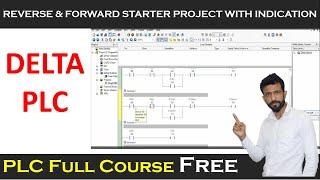 Delta PLC Tutorial | How to Set Up a Reverse-Forward Starter With Status indication#skilledhindustan