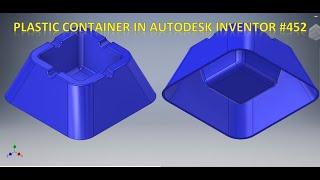 Plastic Container in Autodesk Inventor || Plastic Part design || Part Modelling in Autodesk Inventor