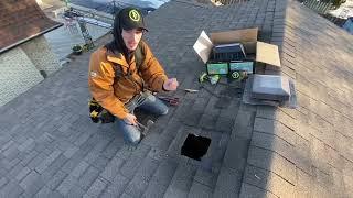 Solar Roof Vent Installation