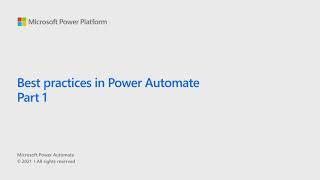 Best practices in Power Automate Part 1