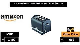 Prestige PPTPKB 800 Watt 2 Slice Pop up Toaster Random