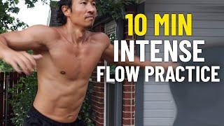 10 min Intense Flow Workout at home (with guided Meditation)