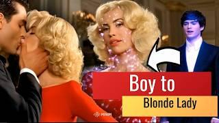 MTF Transformation - Boy to Blonde Lady in Red #kissing | AI VIDEO #MTF #HailuoAI