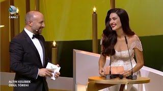 Berguzar Korel and Halit Ergenc Pantene Altin kelebek 2015