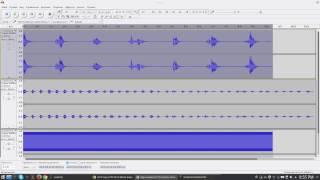 28a - Audacity. Сведение дорожек