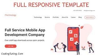 Responsive Web Design using HTML5 CSS3 jQuery | Free Source Code Mobile Responsive | CodingTuting