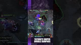 DOUBLE RAMPAGE SNIPER BY YATORO #dota2 #dotabayo #rampage