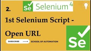 Selenium Basic Tutorial 2 - How to write first Selenium script - Open URL | Java | Selenium 4