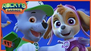 Rocky Saves the Day from a Giant Space Meteor - Rocky's Garage - PAW Patrol Cartoons for Kids