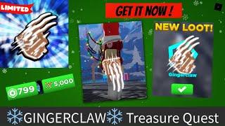 Buying New Limited GINGERCLAW! Winter 2021 in Treasure Quest | Roblox