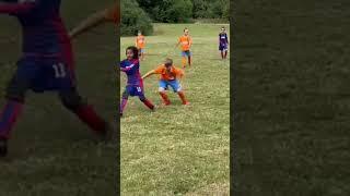 Yusuf (11 in blue ) great tackling at football ️