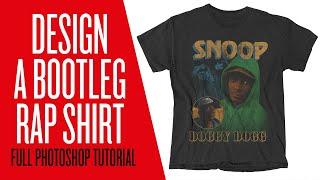 How To Design BOOTLEG VINTAGE RAP SHIRTS (Full PHOTOSHOP Tutorial)